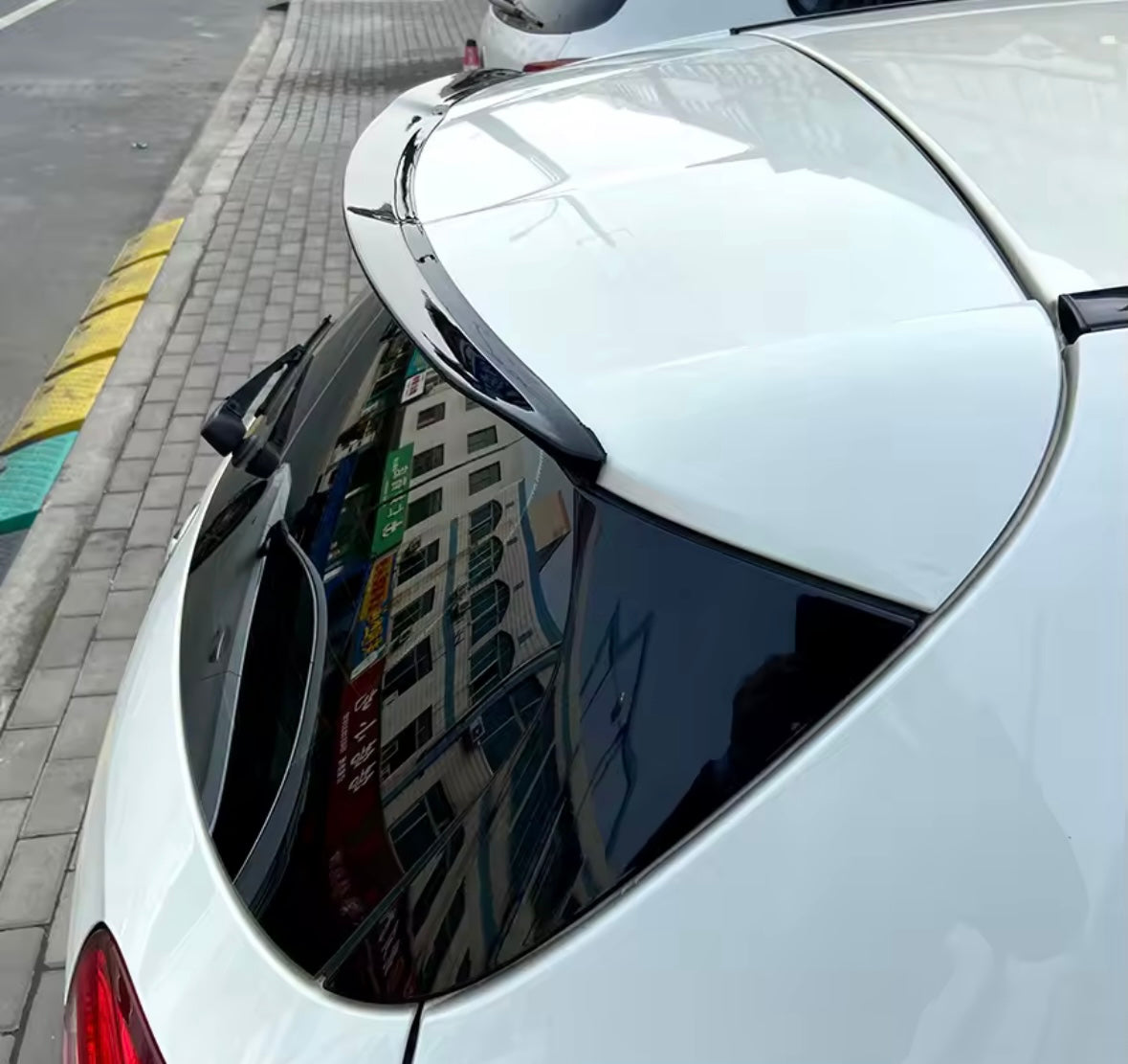 Gloss Black Spoiler Extension Lip For Mercedes A Class W176 2013-2018
