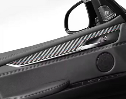 BMW X5 F15 2014-2018 Carbon Fibre Effect Door Card Panel Trim Cover Set 4pcs