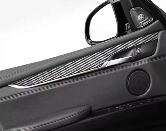 BMW X5 F15 2014-2018 Carbon Fibre Effect Door Card Panel Trim Cover Set 4pcs