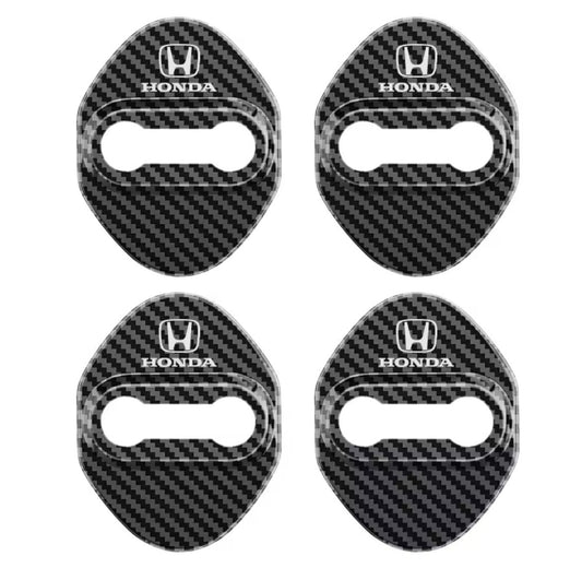 Honda CR-V Civic HR-V Carbon Fibre Stainless Steel Door Lock Protector Covers