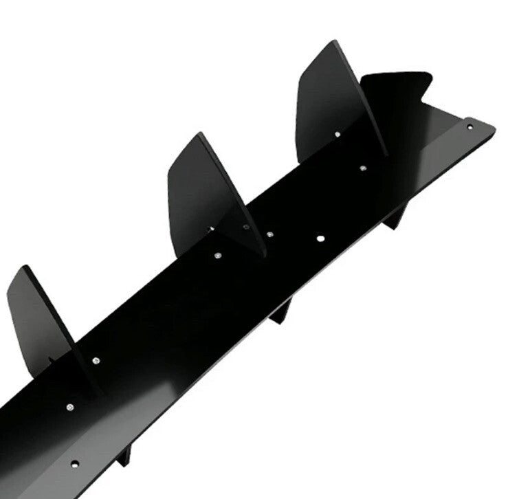 Ford Focus ST MK4 MK4.5 Gloss Black Rear Bumper Diffuser Body Kit Blades Fins