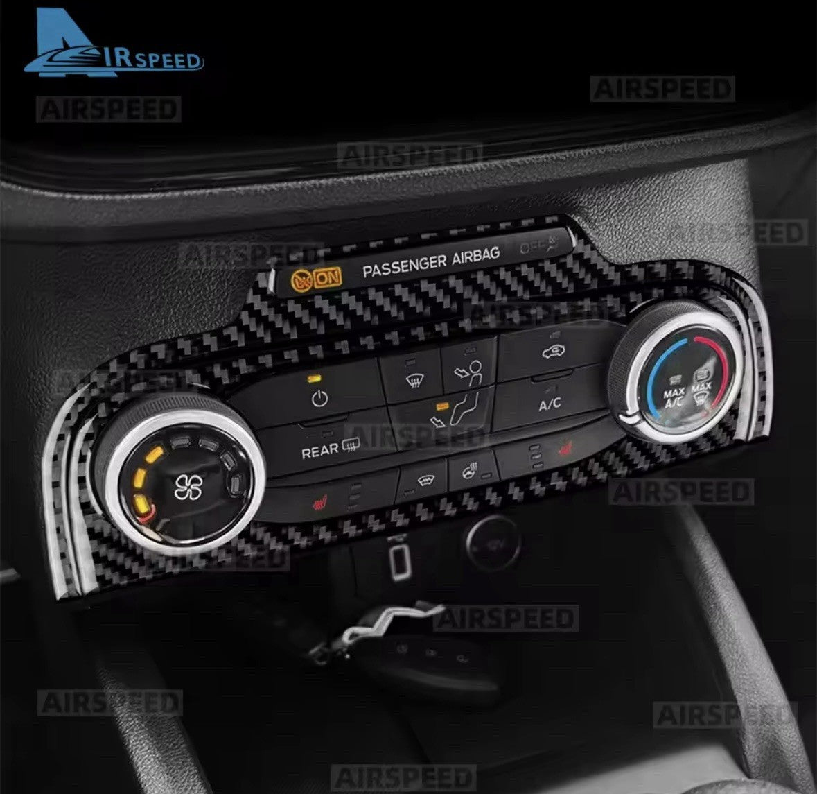 Ford Focus MK4 MK4.5 2019-2025 Carbon Fibre Central Air Con Panel Surround Trim