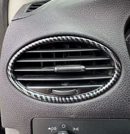 Ford Focus MK2 Carbon Fibre Air Con Vent Outlet Surround Replacement Trim 1pc