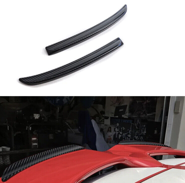Carbon Fibre Effect Spoiler Extension Wing Lip 2pcs For Mini Cooper S ...
