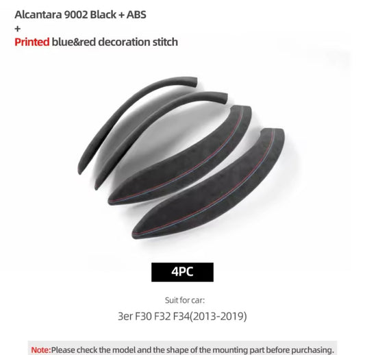 BMW 3 Series F30 F32 F34 2013-2019 Alcantara Interior Door Grab Handle Trim 4pcs