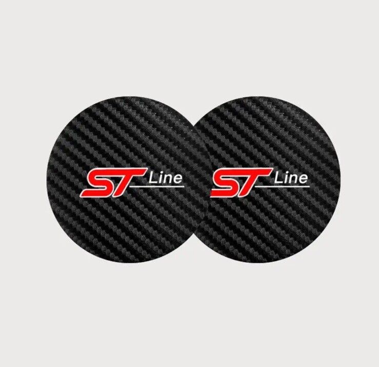 Ford ST Line Anti-Slip Drink Coaster Mat For Ford Fiesta Focus Puma Kuga Mondeo