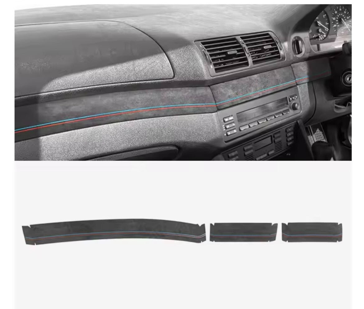 BMW 5 Series E39 1995-2003 Black Alcantara Centre Dashboard Panel Trim Cover