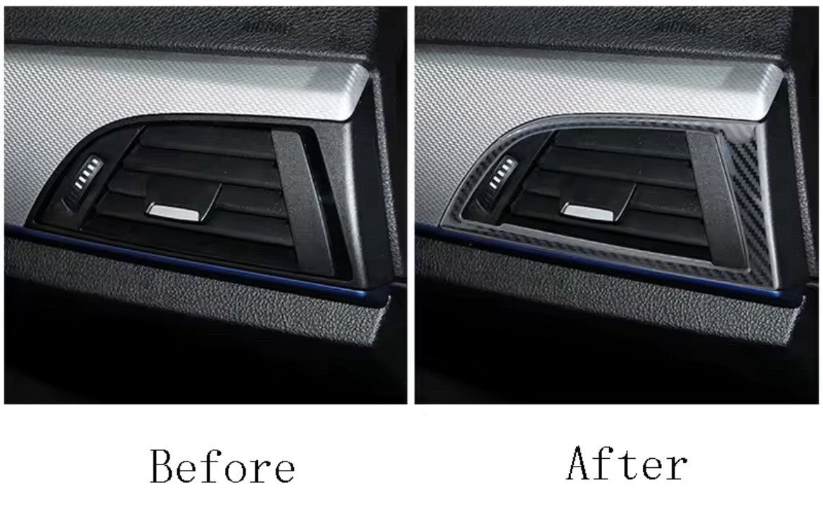 BMW 1 Series F20 F21 Carbon Fibre Effect Dashboard Side Vent Surrounds 2pcs