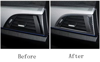 BMW 1 Series F20 F21 Carbon Fibre Effect Dashboard Side Vent Surrounds 2pcs