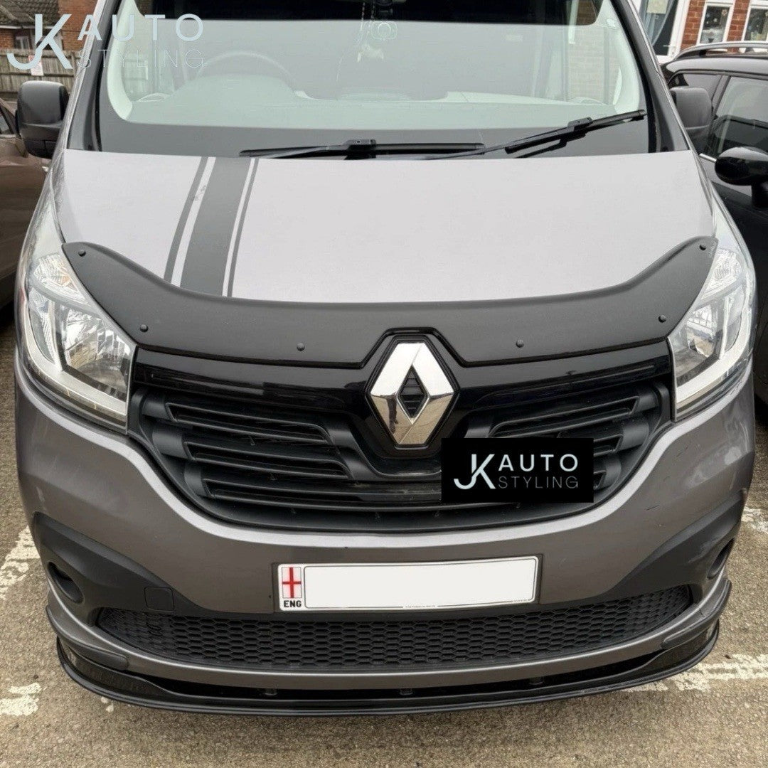 GLOSS BLACK FRONT SPLITTER LIP FOR RENAULT TRAFIC 2014-2018 FRONT BUMPER LIP