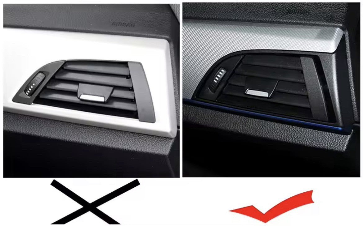 BMW 1 Series F20 F21 Carbon Fibre Effect Dashboard Side Vent Surrounds 2pcs
