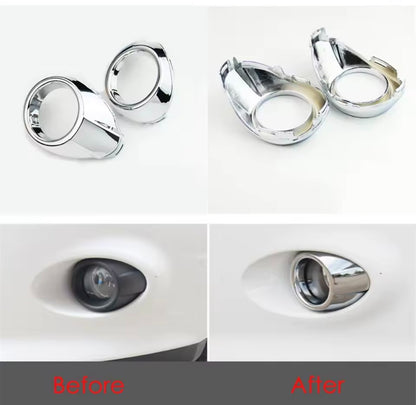 Ford Focus MK3 2011-2014 Chrome Silver Front Fog Light Surrounds Trims 2pcs
