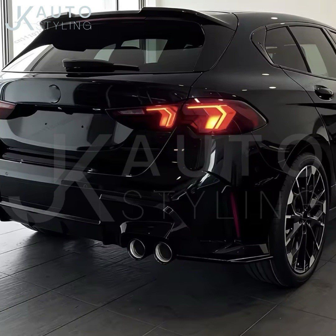 BMW 1 Series F70 2025+ M Sport Gloss Black Rear Spats Rear Bumper Side Splitters