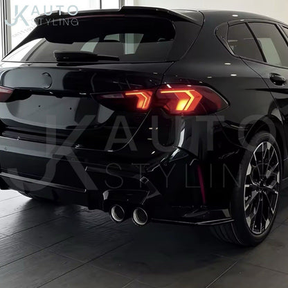 BMW 1 Series F70 2025+ M Sport Gloss Black Rear Spats Rear Bumper Side Splitters