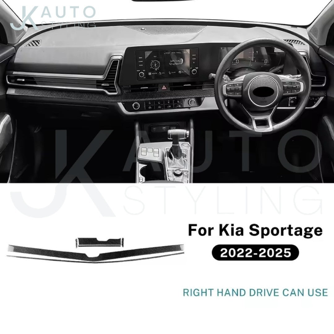 Kia Sportage 2022-2025 Carbon Fibre Central Dashboard Panel Trim Cover RHD