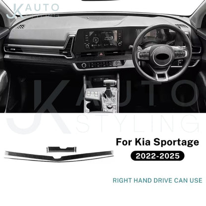 Kia Sportage 2022-2025 Carbon Fibre Central Dashboard Panel Trim Cover RHD