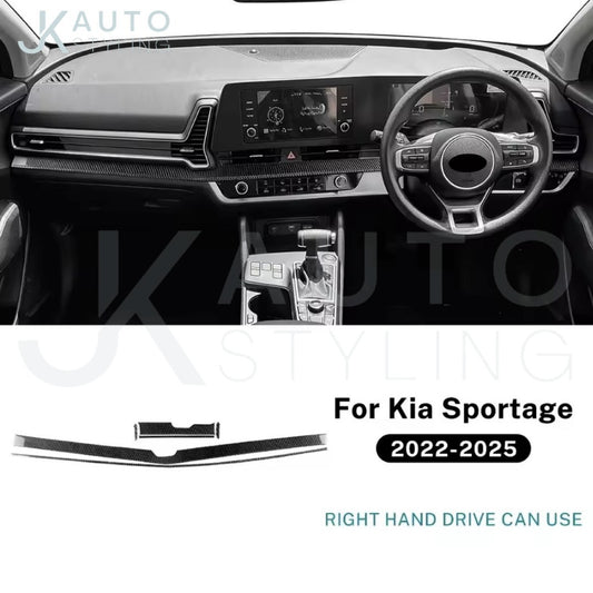 Kia Sportage 2022-2025 Carbon Fibre Central Dashboard Panel Trim Cover RHD