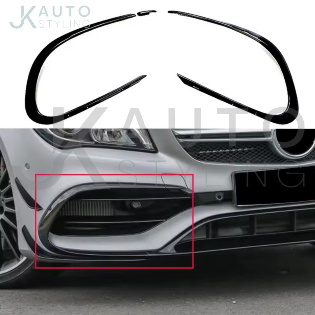 Gloss Black Front Bumper Vent Surrounds Mercedes CLA45 AMG C117 X117 2015-2018