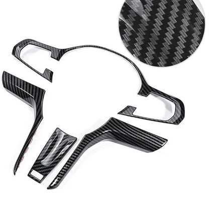 BMW 3 4 5 6 Series M Sport Carbon Fibre Effect Steering Wheel Trim Cover 4pcs