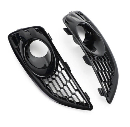 Gloss Black Front Fog Light Surrounds For Ford Fiesta MK7.5 2013-2017 2pcs