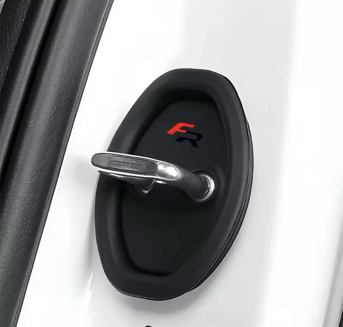 Seat FR Black Silicone Door Lock Protector Covers Leon Ibiza Altea FR 4pcs
