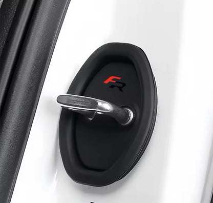 Seat FR Black Silicone Door Lock Protector Covers Leon Ibiza Altea FR 4pcs