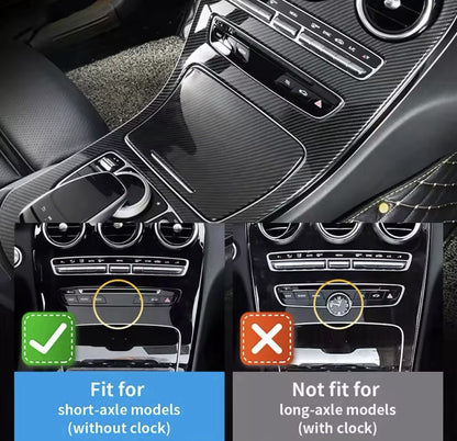 Mercedes C Class W205 GLC X253 2015-2018 Carbon Fibre Effect Centre Console Trim