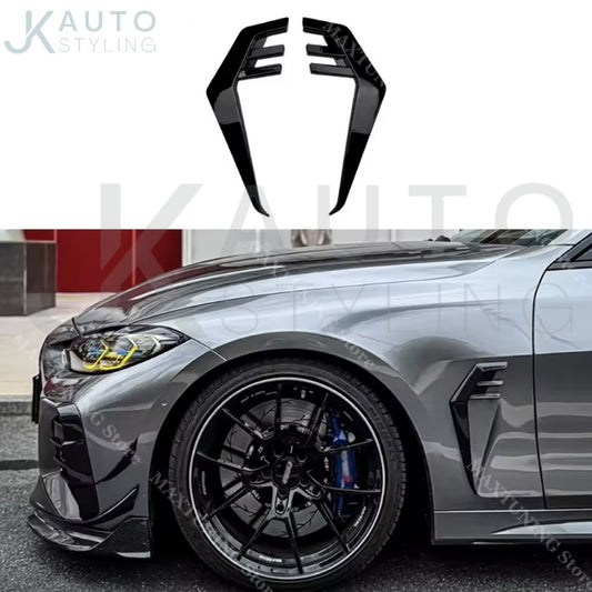 BMW 4 Series 2 Door G22 G23 2020-2025 Gloss Black Side Fender Vent Canards 2pcs
