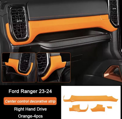 Ford Ranger Raptor Wildtrak T9 2023-2024 Orange Main Central Dashboard Trim