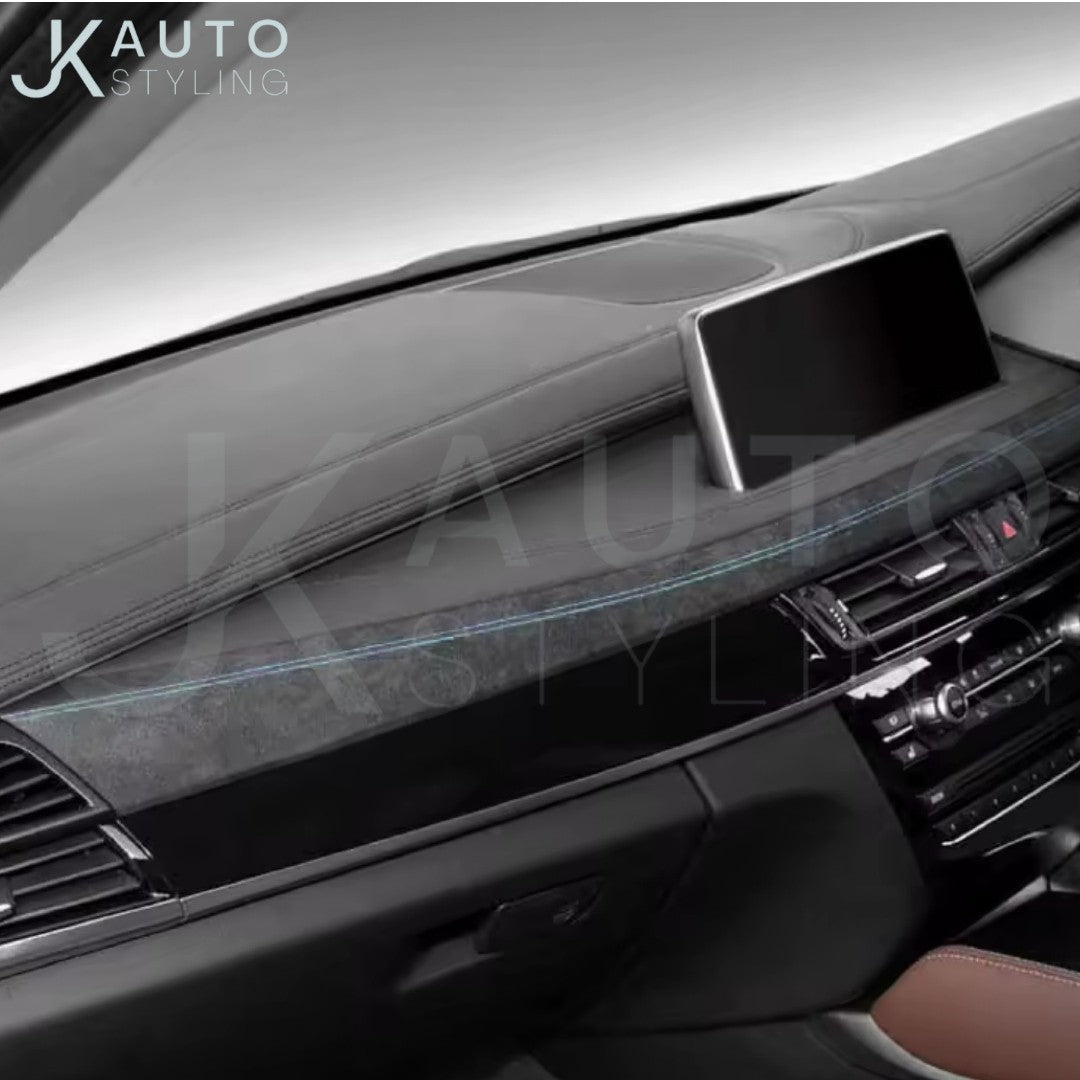 BMW X5 F15 X6 F16 2014-2018 Alcantara Centre Dashboard Panel Cover Blue Stripes
