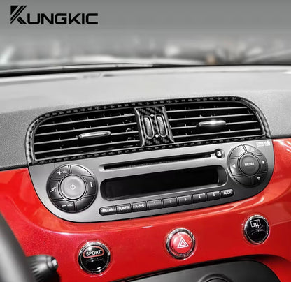 Fiat 500 Abarth 595 Carbon Fibre Centre Console Air Vent Outlet Surround Trim