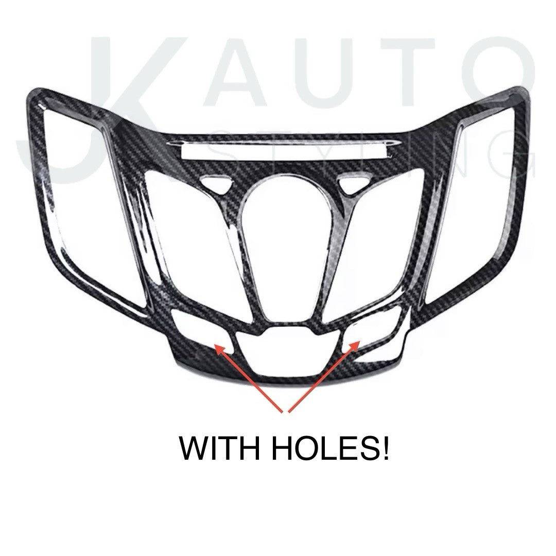 Carbon Fibre Interior Centre Dash Centre Console Trim With Holes For Ford Fiesta MK7