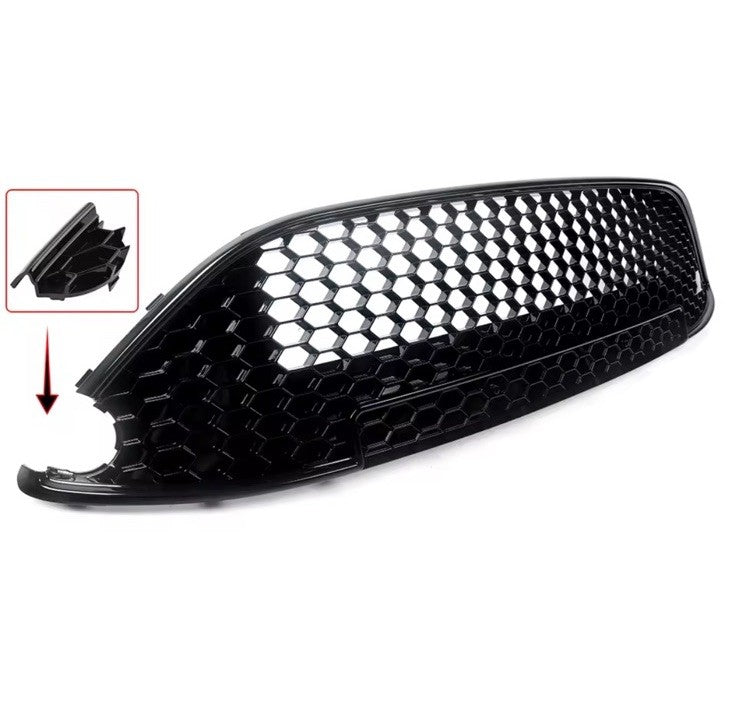 Gloss Black Honeycomb Front Grille For Ford Focus ST MK3.5 2015-2018