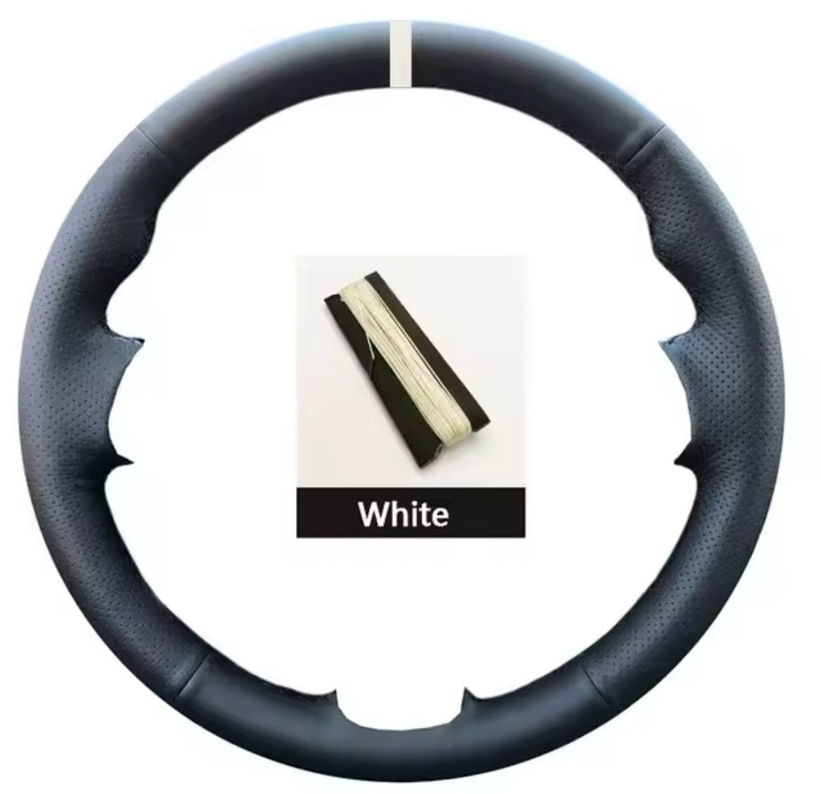 Ford Fiesta MK8 Focus MK4 Kuga Puma PU Leather Steering Wheel Cover Self Stitch