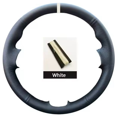 Ford Fiesta MK8 Focus MK4 Kuga Puma PU Leather Steering Wheel Cover Self Stitch