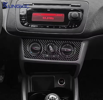 Seat Ibiza 6j 2009-2014 Carbon Fibre Centre Dash Air Con Panel Surround Trim