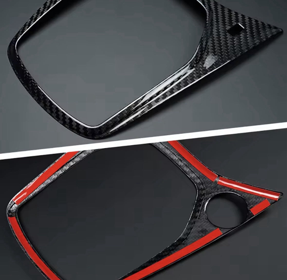 Real Carbon Fibre Gear Panel Base Trim Surround For Ford Fiesta MK8 2018-2023