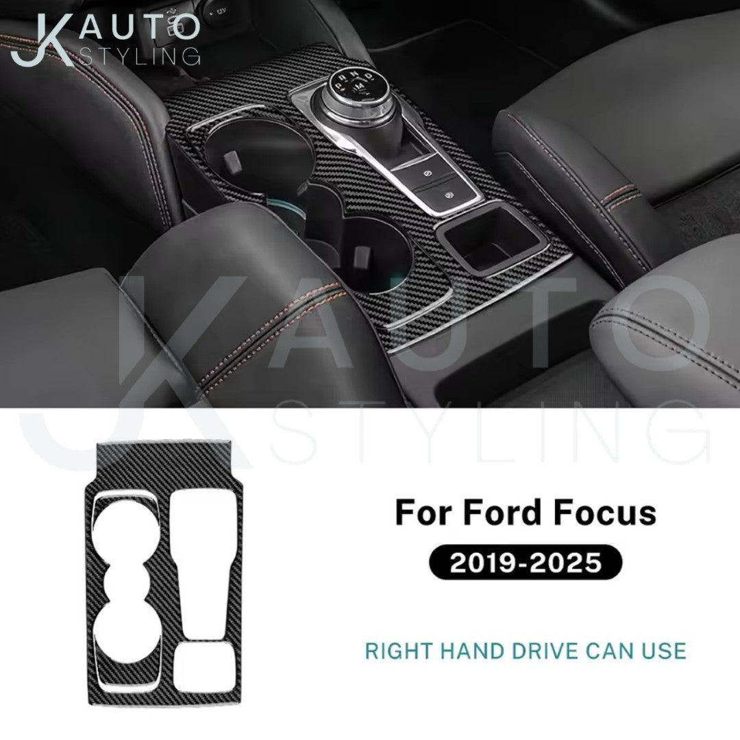 Carbon Fibre Centre Console Gear Panel Trim For Ford Focus MK4 2019-2025 RHD