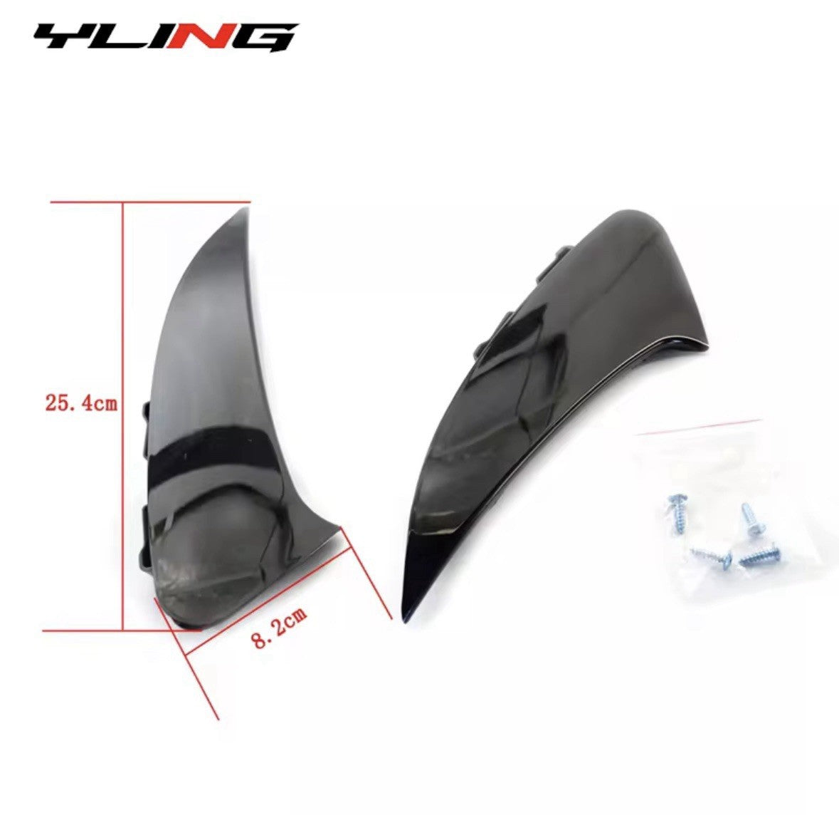 Mercedes CLA C118 2020+ Rear Bumper Grille Vent Canards Gloss Black 2pcs