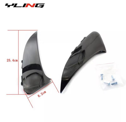 Mercedes CLA C118 2020+ Rear Bumper Grille Vent Canards Gloss Black 2pcs