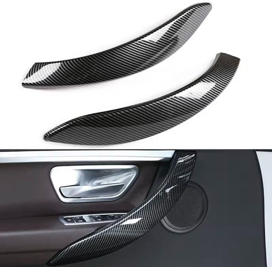 BMW 4 Series F32 F33 F36 2014-2019 Carbon Fibre Door Grab Handle Trim Covers 2pc