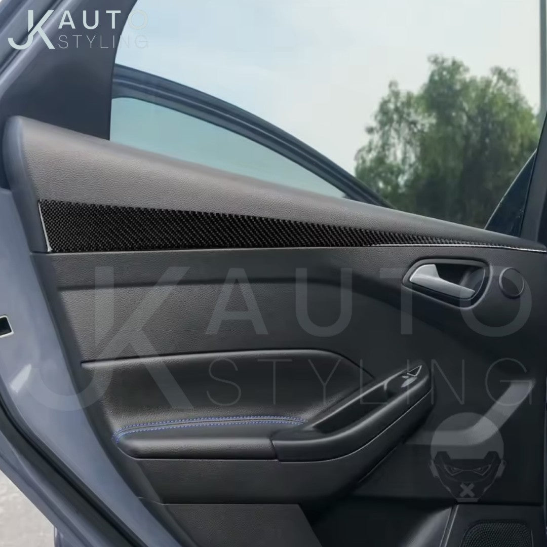 Ford Focus MK3.5 2015-2018 Carbon Fibre Interior Door Card Trim Overlay Full Set