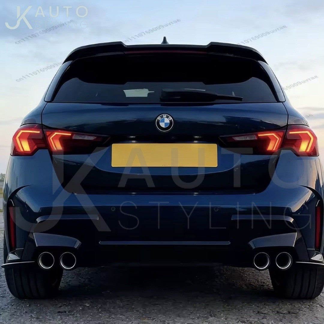 BMW 1 Series F70 2025+ M Sport Gloss Black Rear Spats Rear Bumper Side Splitters