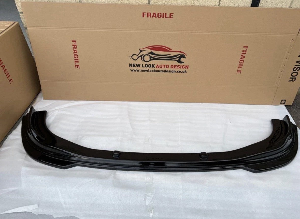 GLOSS BLACK FRONT SPLITTER LIP FOR FORD TRANSIT 2002-2013 BUMPER LIP