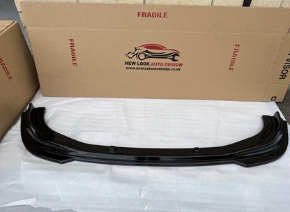 GLOSS BLACK FRONT SPLITTER LIP FOR FORD TRANSIT 2002-2013 BUMPER LIP