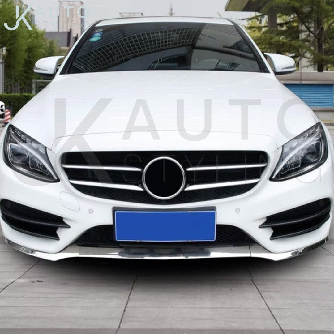 Gloss Black Front Bumper Side Vent Blades x4 For Mercedes Benz C Class W205 C205