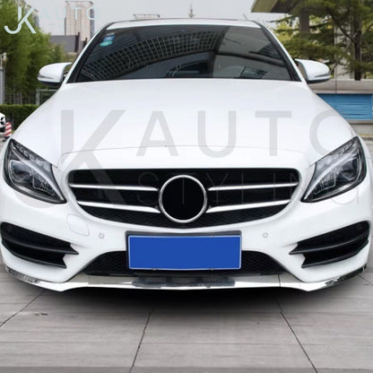 Gloss Black Front Bumper Side Vent Blades x4 For Mercedes Benz C Class W205 C205