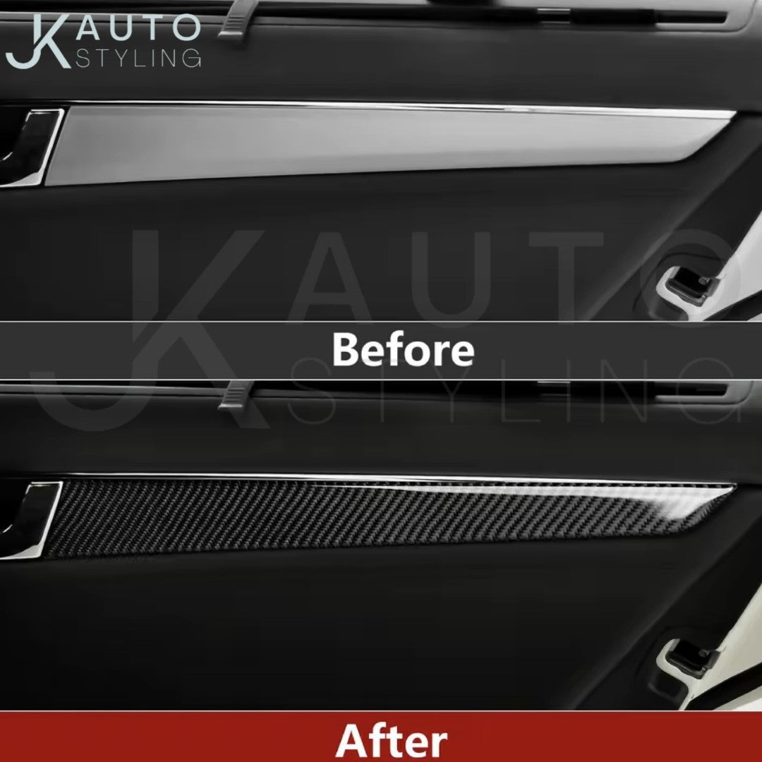 Mercedes C Class W204 2007-2013 Carbon Fibre Door Card Trim Panel Cover Overlay