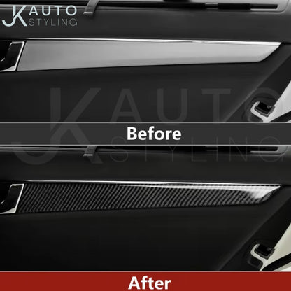Mercedes C Class W204 2007-2013 Carbon Fibre Door Card Trim Panel Cover Overlay