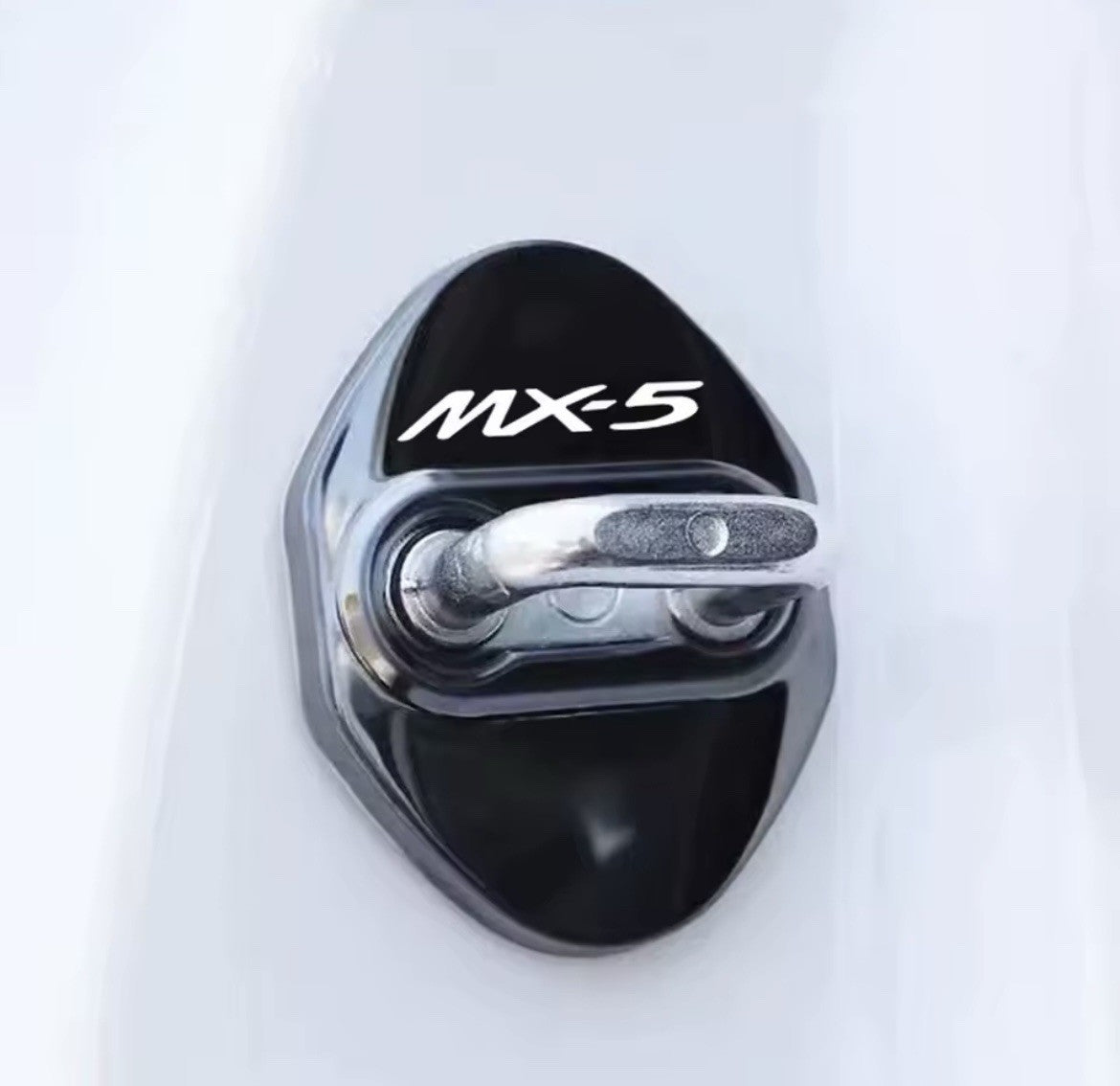 Mazda MX-5 Black Stainless Steel Door Lock Protector Covers Accessories 2pcs